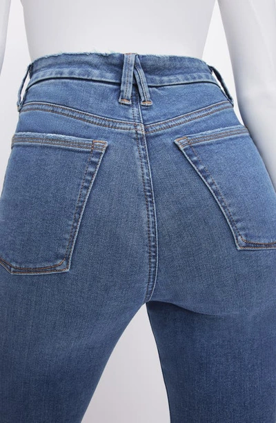 Good American Always Fits Good Classic High Waist Bootcut Jeans In Indigo534