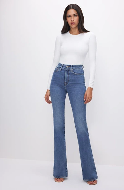 Good American Always Fits Good Classic High Waist Bootcut Jeans In Indigo534