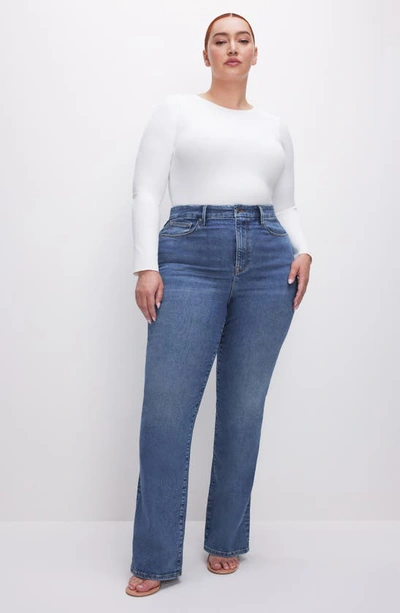 Good American Always Fits Good Classic High Waist Bootcut Jeans In Indigo534