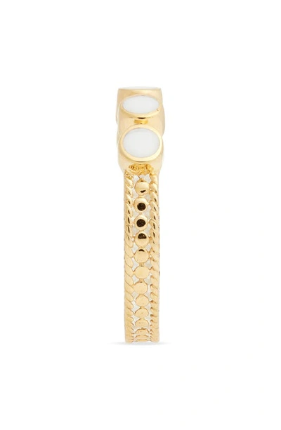 Shop Anna Beck White Agate Five-stone Ring In Gold/ White Agate