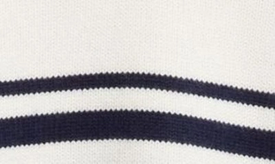 Shop Wales Bonner Motif Colorblock Wool Sweater In Ivory And Navy