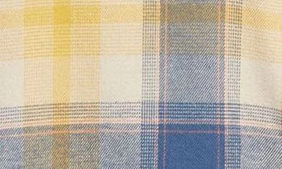 Treasure & Bond Trim Fit Plaid Button-up Shirt In Tan- Blue Folk Grindle