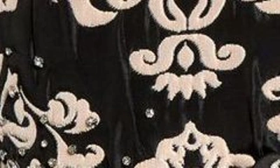 Shop Cinq À Sept Haisley Embellished Brocade Coat In Black