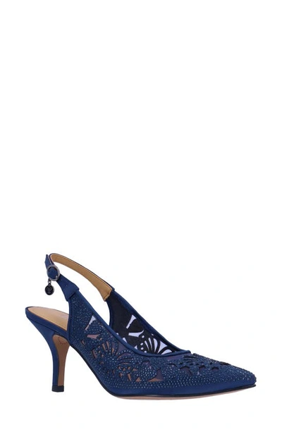 Shop J. Reneé Vanani Slingback Pointed Toe Pump In Navy