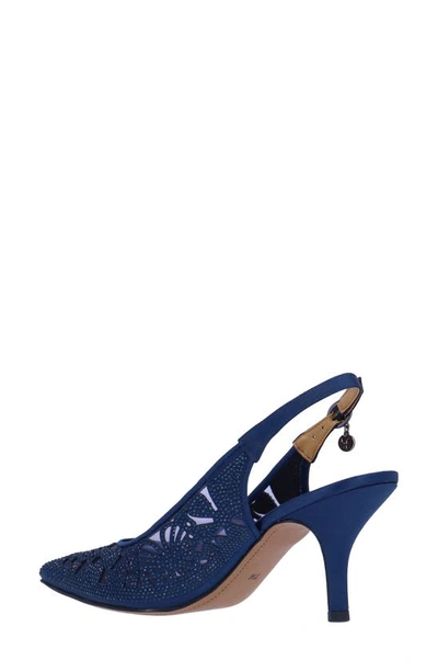J. Reneé Vanani Slingback Pointed Toe Pump In Navy