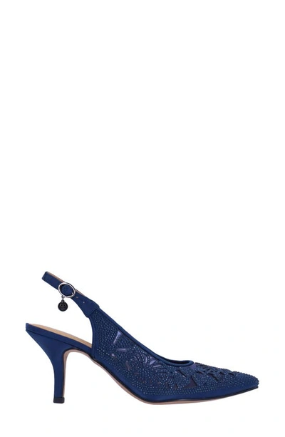 J. Reneé Vanani Slingback Pointed Toe Pump In Navy