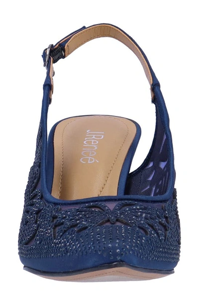 J. Reneé Vanani Slingback Pointed Toe Pump In Navy