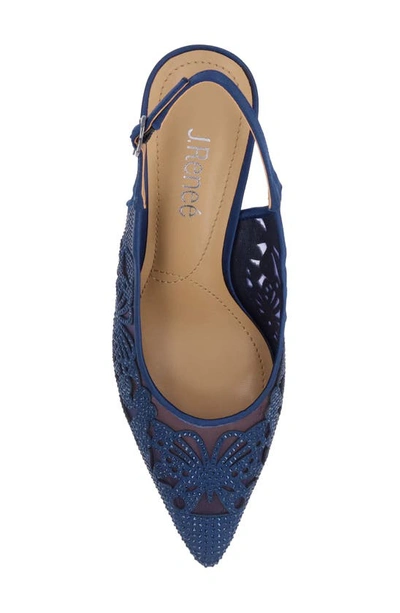J. Reneé Vanani Slingback Pointed Toe Pump In Navy