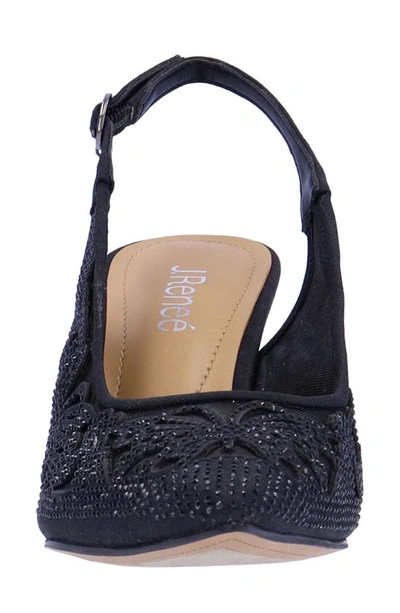 J. Reneé Vanani Slingback Pointed Toe Pump In Black
