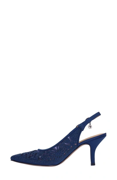 J. Reneé Vanani Slingback Pointed Toe Pump In Navy