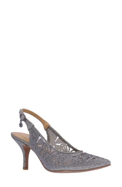 Shop J. Reneé Vanani Slingback Pointed Toe Pump In Pewter