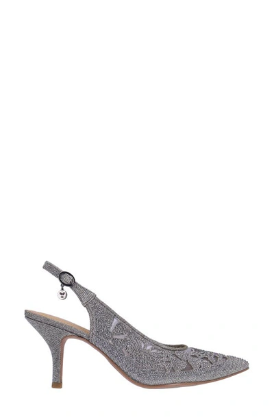 Shop J. Reneé Vanani Slingback Pointed Toe Pump In Pewter