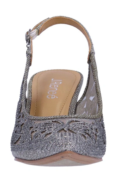 J. Reneé Vanani Slingback Pointed Toe Pump In Pewter