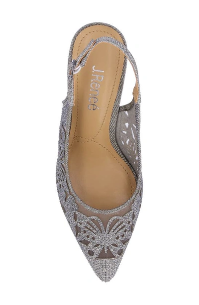J. Reneé Vanani Slingback Pointed Toe Pump In Pewter