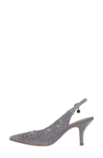 J. Reneé Vanani Slingback Pointed Toe Pump In Pewter