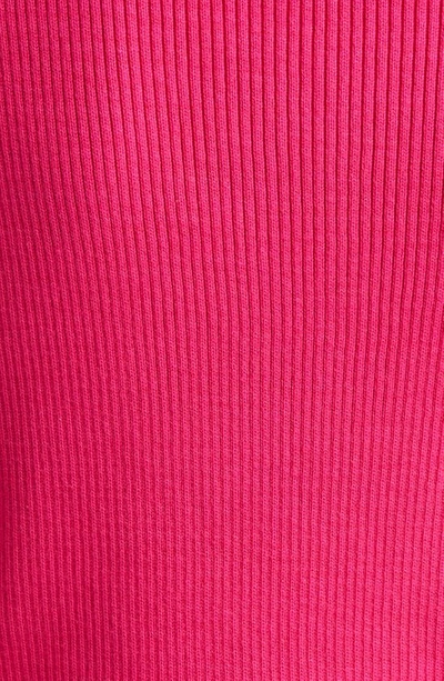 Shop Gestuz Yasmia Half Zip Rib Sweater In Pink Peacock