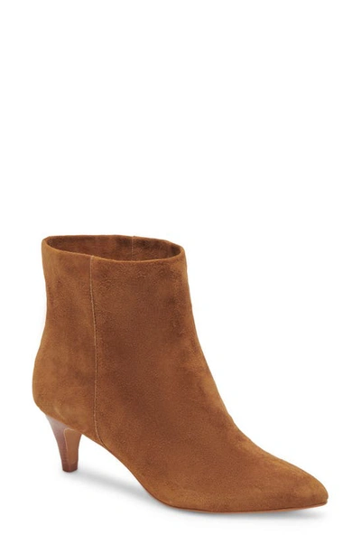 Shop Dolce Vita Dee Pointed Toe Bootie In Brown Suede