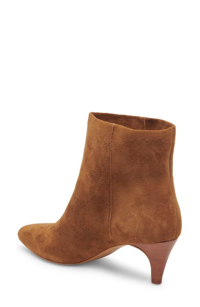 Shop Dolce Vita Dee Pointed Toe Bootie In Brown Suede