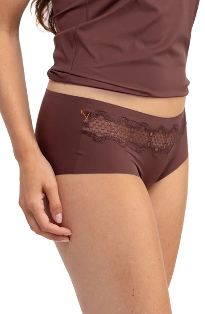 Shop Uwila Warrior Happy Seams Briefs In Chocolate