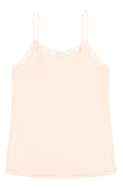 Shop Uwila Warrior Soft Silk Lace Trim Camisole In Rose Quartz