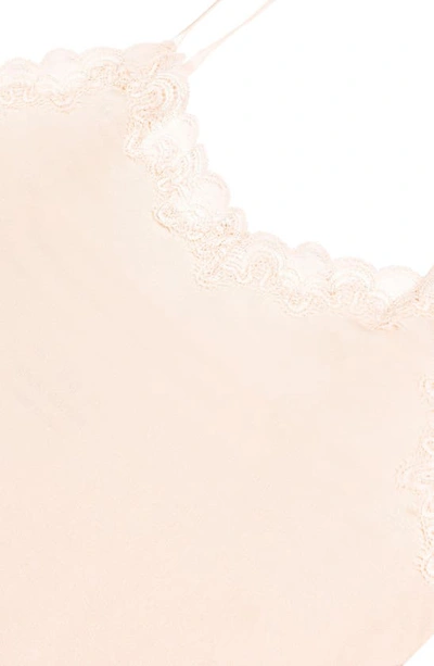 Uwila Warrior Soft Silk Lace Trim Camisole In Rose Quartz