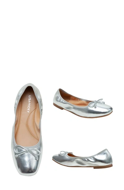 Shop Lisa Vicky Bliss Ballet Flat In Silver