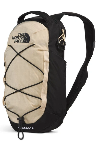 Shop The North Face Borealis Water Repellent Sling Backpack In Gravel/ Tnf Black