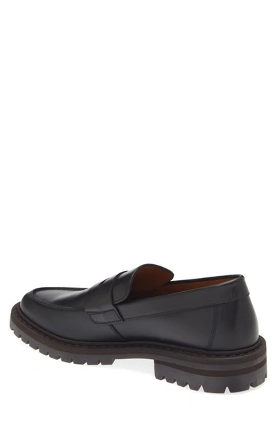 Shop Common Projects Lug Sole Penny Loafer In Black 7547