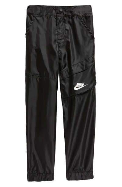 Shop Nike Kids' Woven Utility Pants In Black