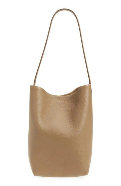 Shop The Row Medium North/south Park Leather Tote In Dark Taupe