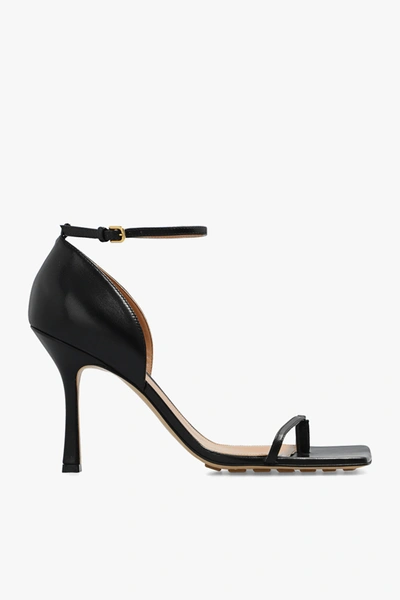 Shop Bottega Veneta Black ‘stretch' Heeled Sandals In New
