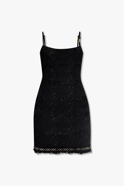 Shop Versace Black Slip Dress In New