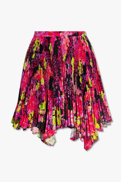 Shop Versace Multicolour Pleated Skirt In New