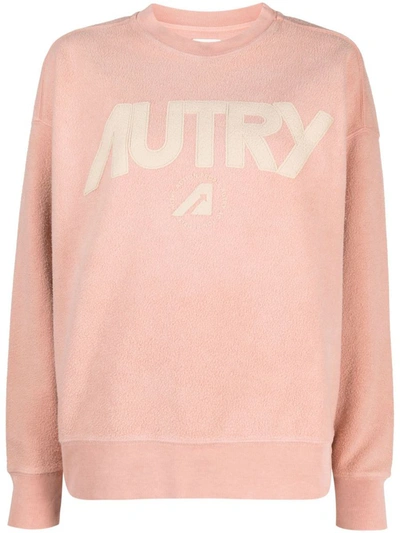 Shop Autry Sweatshirt With Logo In Pink