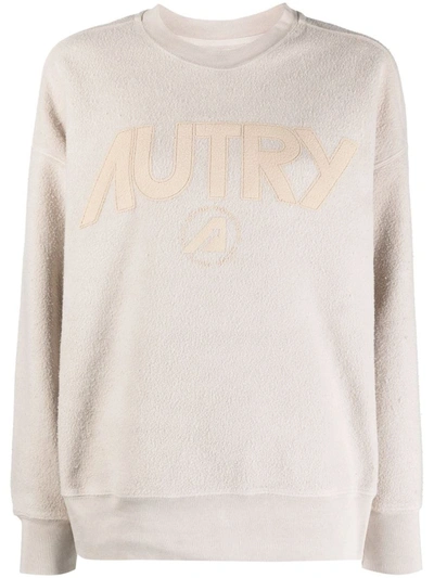 Shop Autry Sweatshirt With Logo In Beige