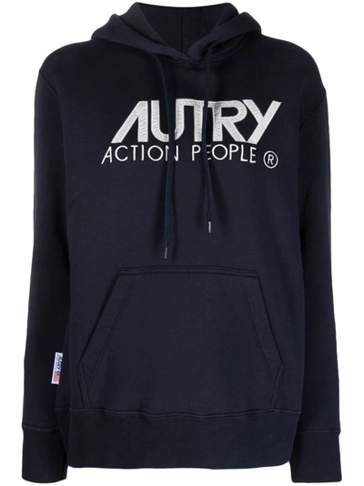 Shop Autry Sweatshirt With Logo In Blue