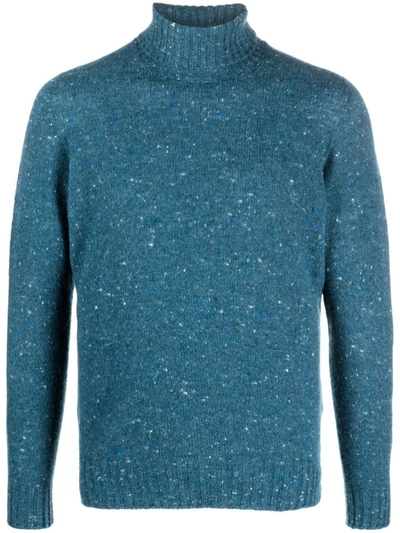 Shop Drumohr Sweater With Logo In Blue