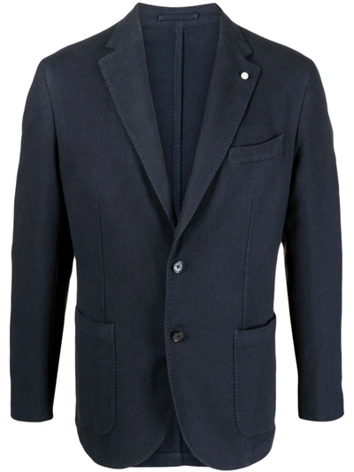 Shop Luigi Bianchi Single-breasted Jacket In Blue