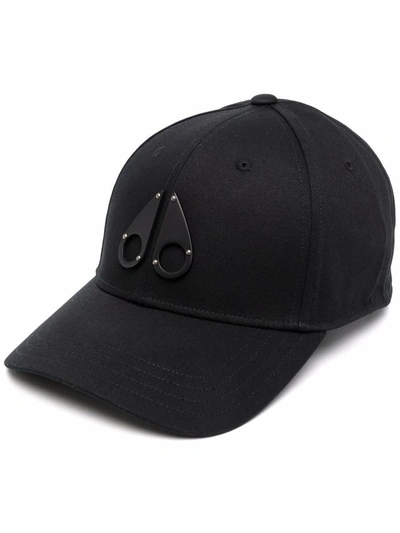 Shop Moose Knuckles Hat With Logo In Black