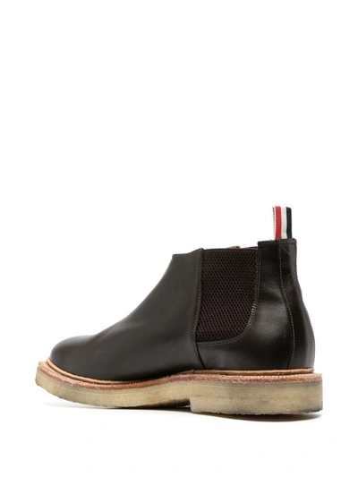 Shop Thom Browne Ankle Boot With Logo