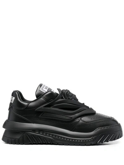 Shop Versace Odissea Chunky-sole Sneakers In Black