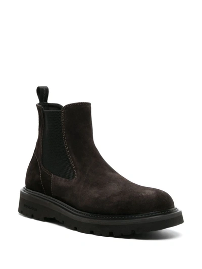Shop Woolrich Suede-leather Ankle Boots In Brown