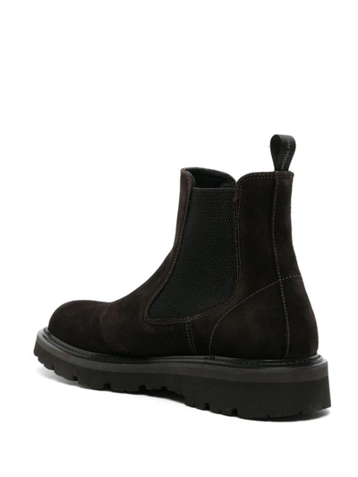 Woolrich High Boot With Logo In Brown