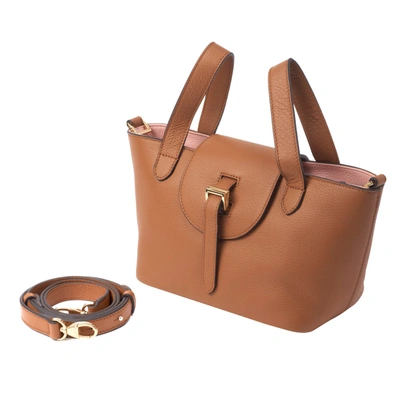 Shop Meli Melo Thela Mini Tan And Pink With Zip Closure Cross Body Bag For Women