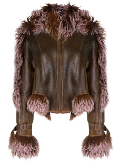 Shop Jean Paul Gaultier Jacket In Brown Lila