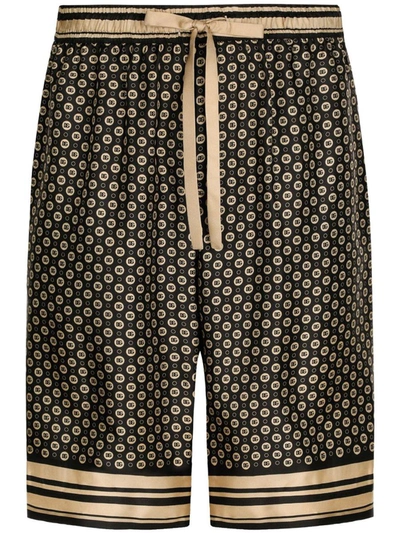 Shop Dolce & Gabbana Silk Shorts In Black
