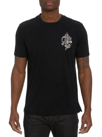 Shop Robert Graham Rg Splash Graphic T-shirt In Black