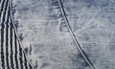 Shop True Religion Brand Jeans Rocco Moto Renegade Skinny Jeans In Upside Light Wash