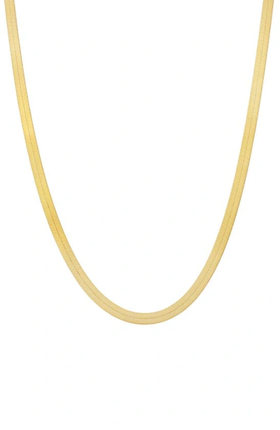 Shop Bony Levy 14k Gold Herringbone Chain Necklace In 14k Yellow Gold