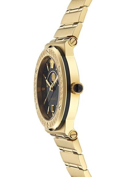 Shop Versace Greca Logo Bracelet Watch, 38mm In Ip Yellow Gold